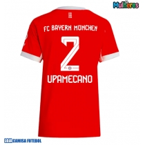 Camisa de Futebol Bayern Munich Dayot Upamecano #2 Equipamento Principal Mulheres 2025-26 Manga Curta